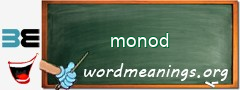 WordMeaning blackboard for monod